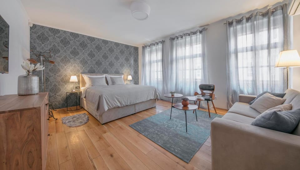 Living room, Seating area, Bedroom, Landmark view