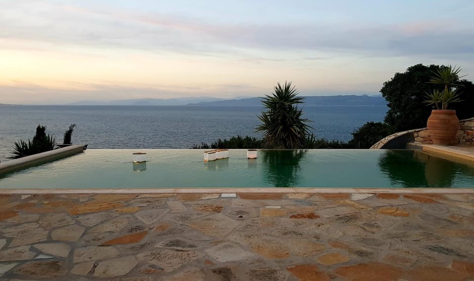 Sea view, Swimming pool, Sunset