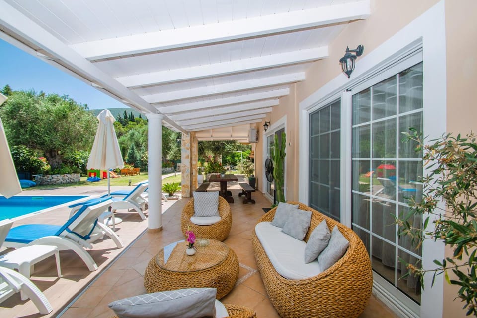 Patio, Day, Seating area, Pool view, Swimming pool, sunbed