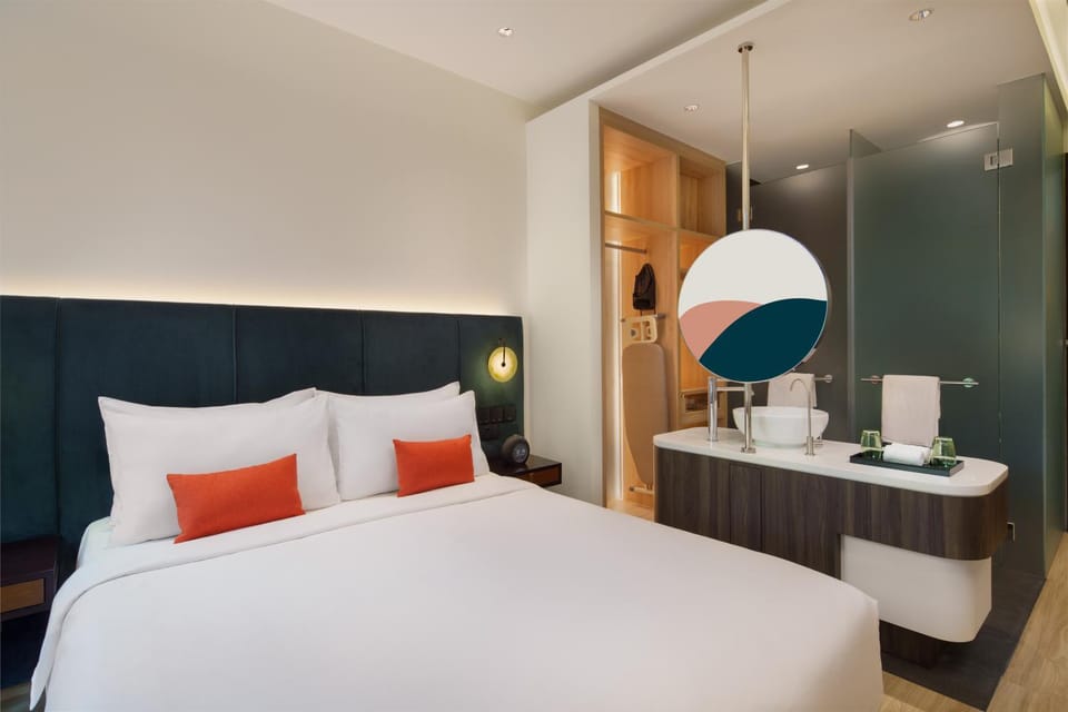 Bed, Bathroom