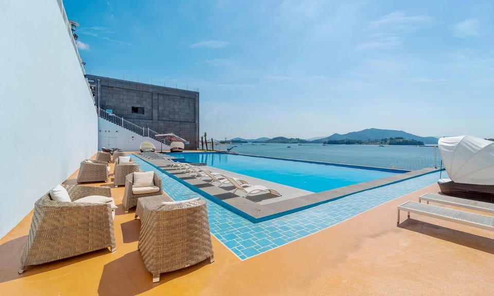 Natural landscape, Pool view, Swimming pool, Swimming pool