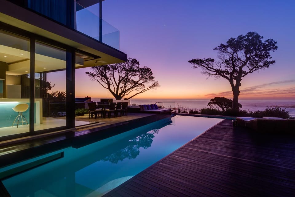 Swimming pool, Sunset