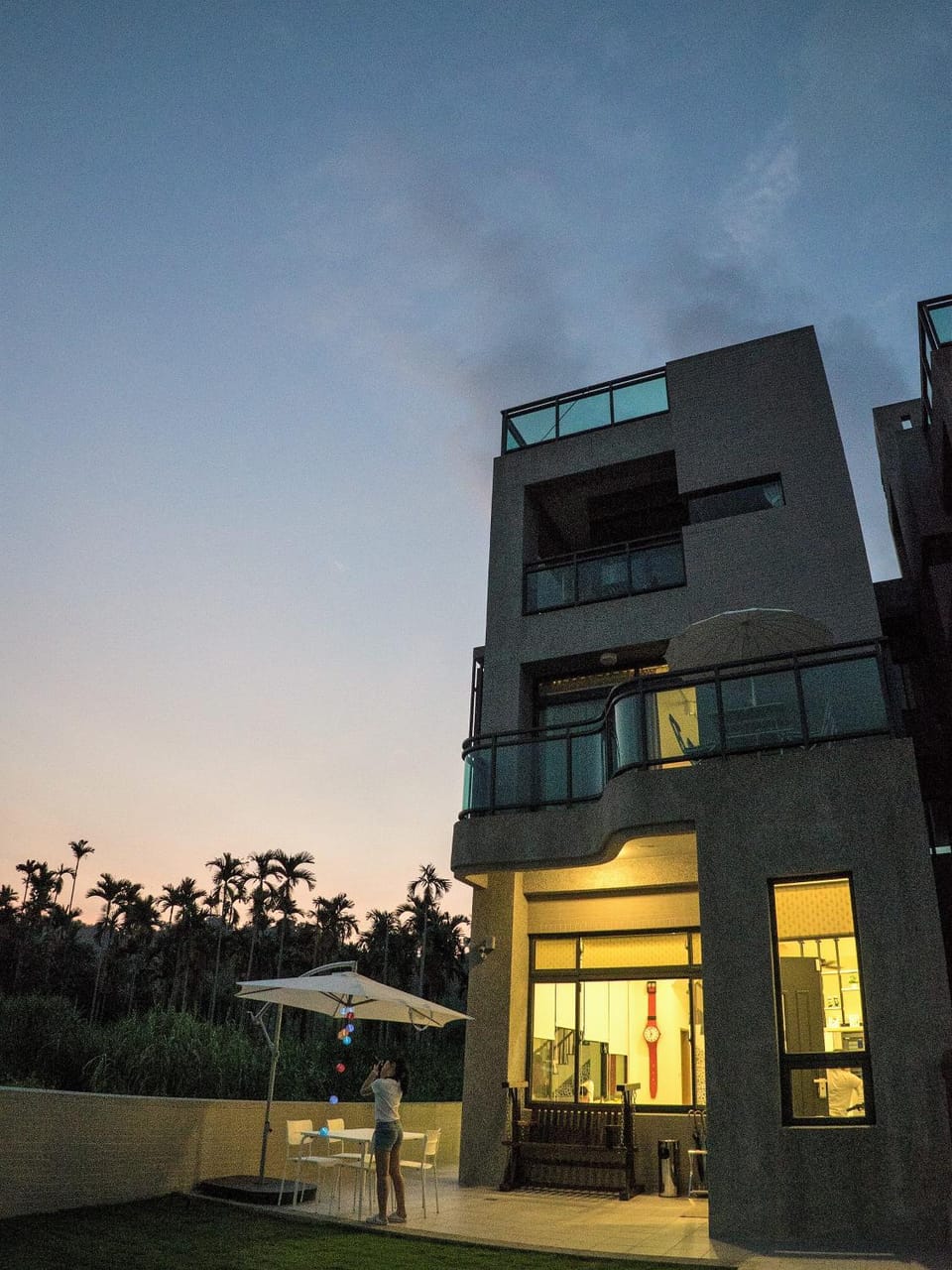 Property building, Sunset