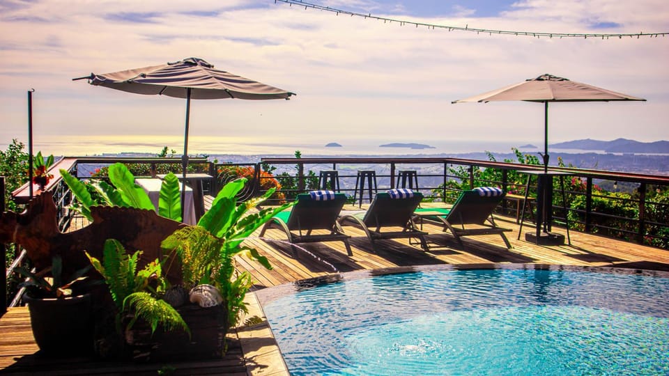 Patio, Day, Natural landscape, Pool view, Sea view, Swimming pool, sunbed