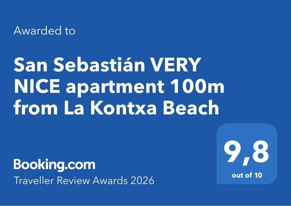 San Sebastián VERY NICE apartment 100m from La Kontxa Beach Apartment in San Sebastian