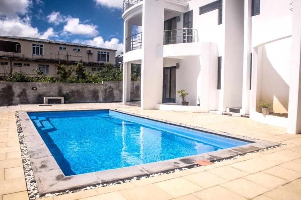 Patio, Facade/entrance, Balcony/Terrace, Pool view, Swimming pool