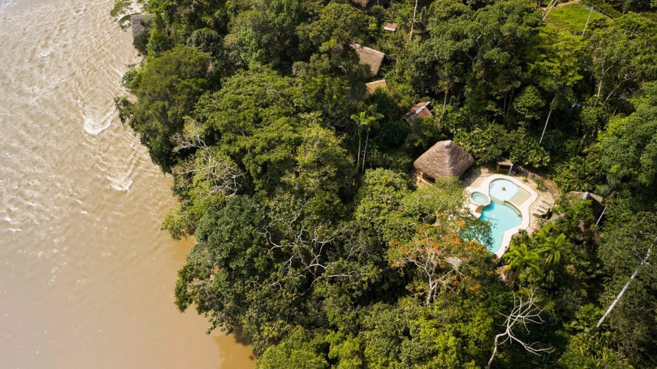 Property building, Nearby landmark, Day, Natural landscape, Bird's eye view, Pool view, River view, Swimming pool