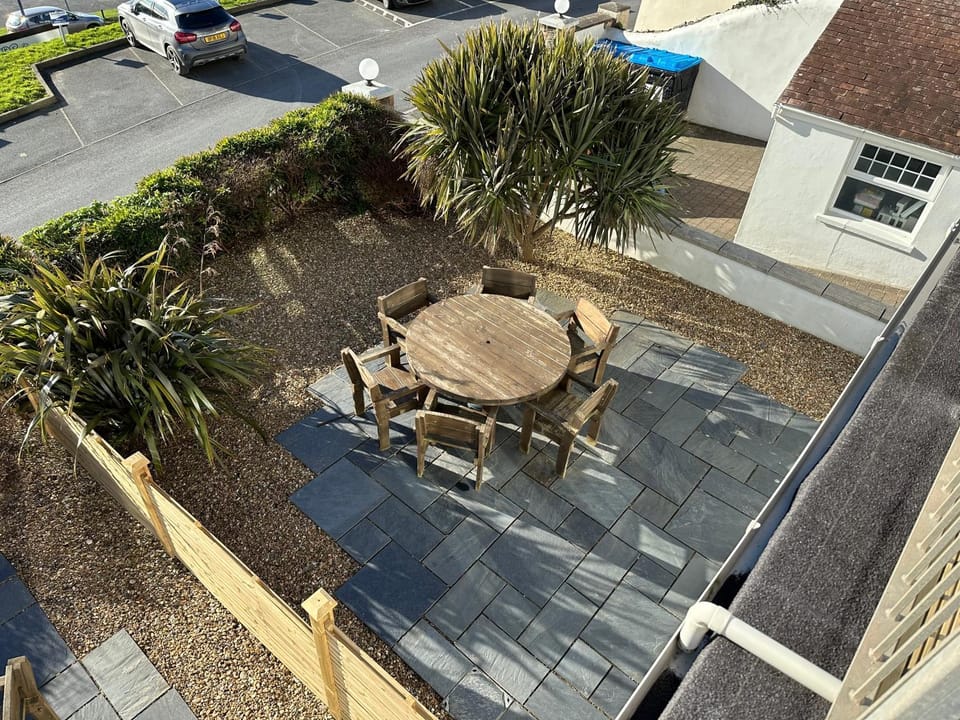Patio, Dining area, Sea view, Sunset