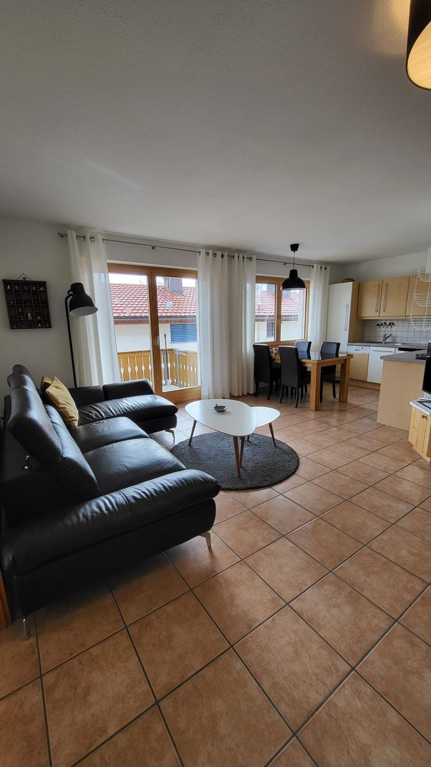 Kitchen or kitchenette, Living room, Seating area