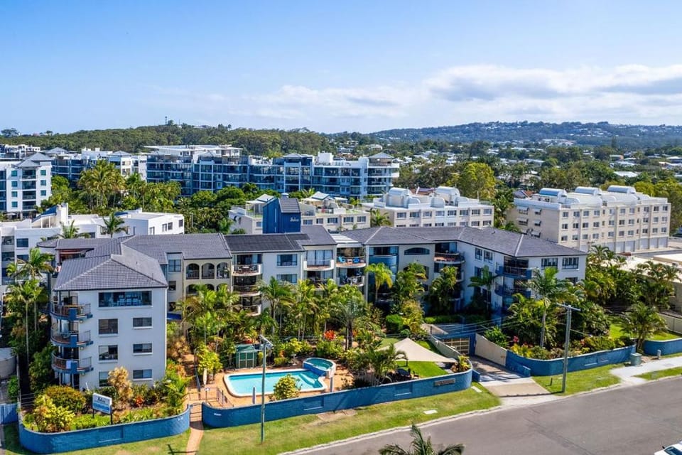 Property building, Pool view, Street view, Swimming pool