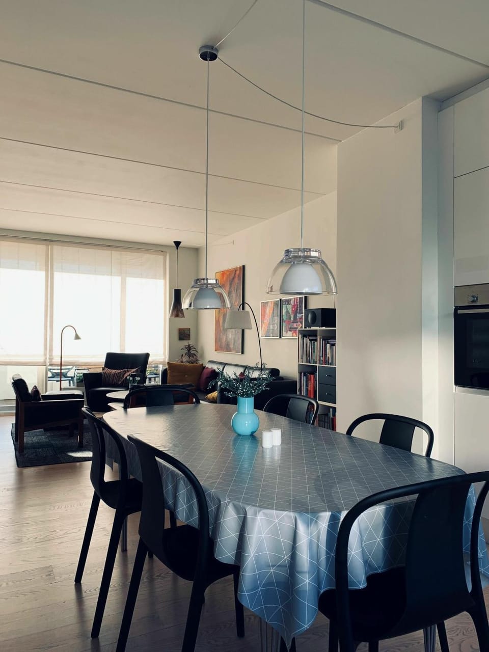 Kitchen or kitchenette, Living room, Dining area