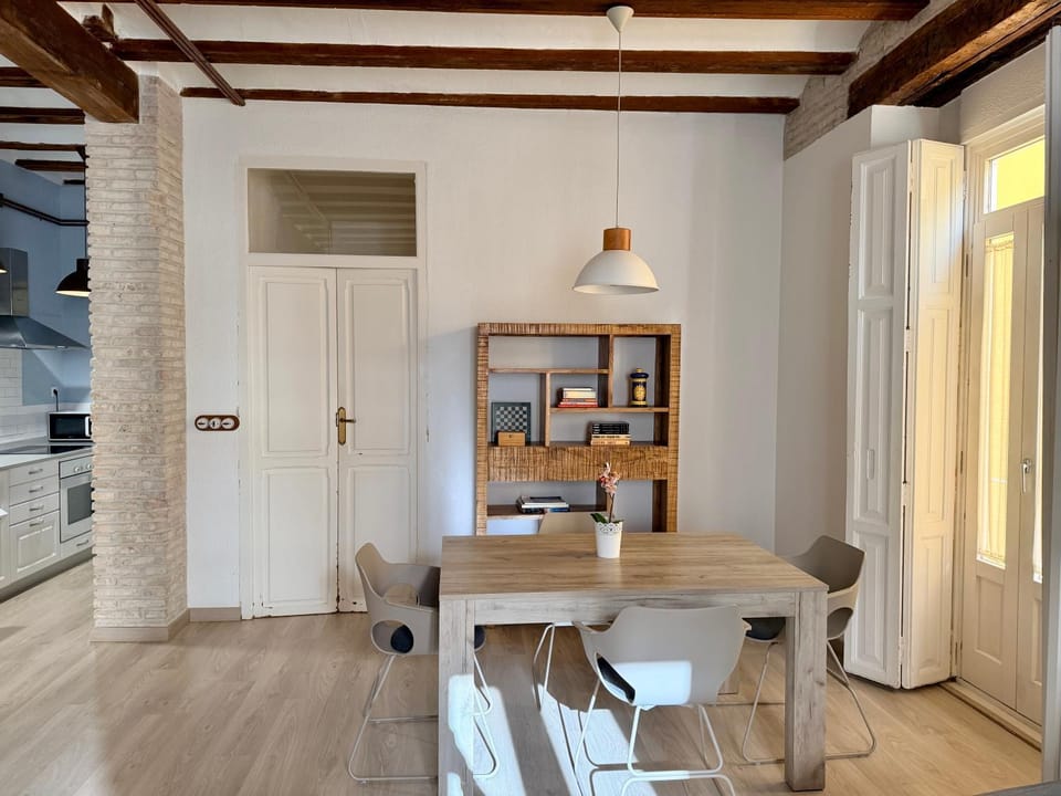 Kitchen or kitchenette, Living room, Dining area