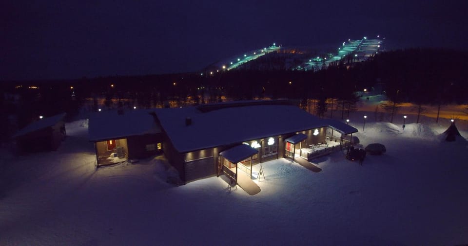 Property building, Restaurant/places to eat, Night, Bird's eye view, Winter, Lobby or reception, On site