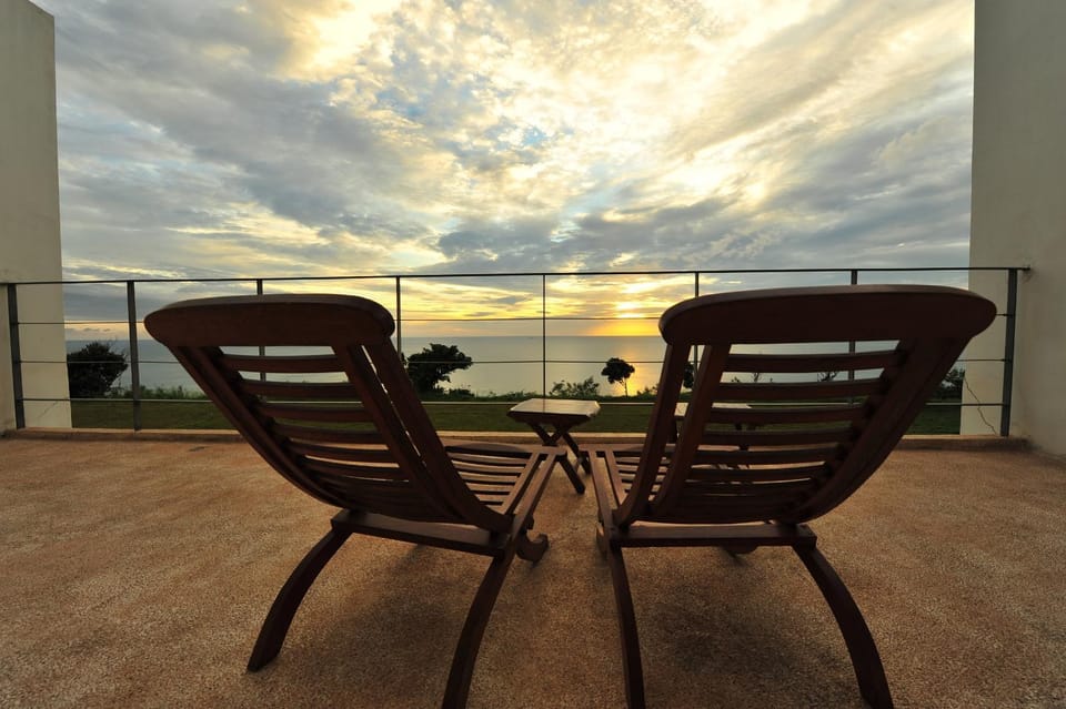 Patio, Day, Night, Natural landscape, View (from property/room), Balcony/Terrace, Seating area, Sea view, Sunset