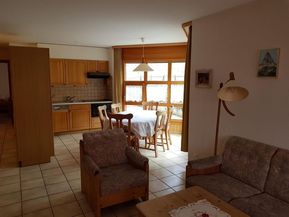 Kitchen or kitchenette, Living room, Dining area