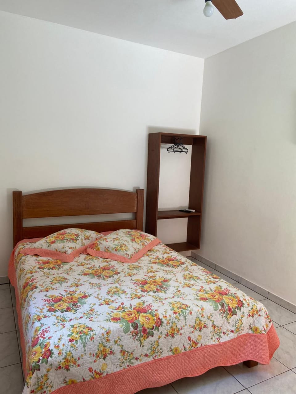 Bed, wardrobe