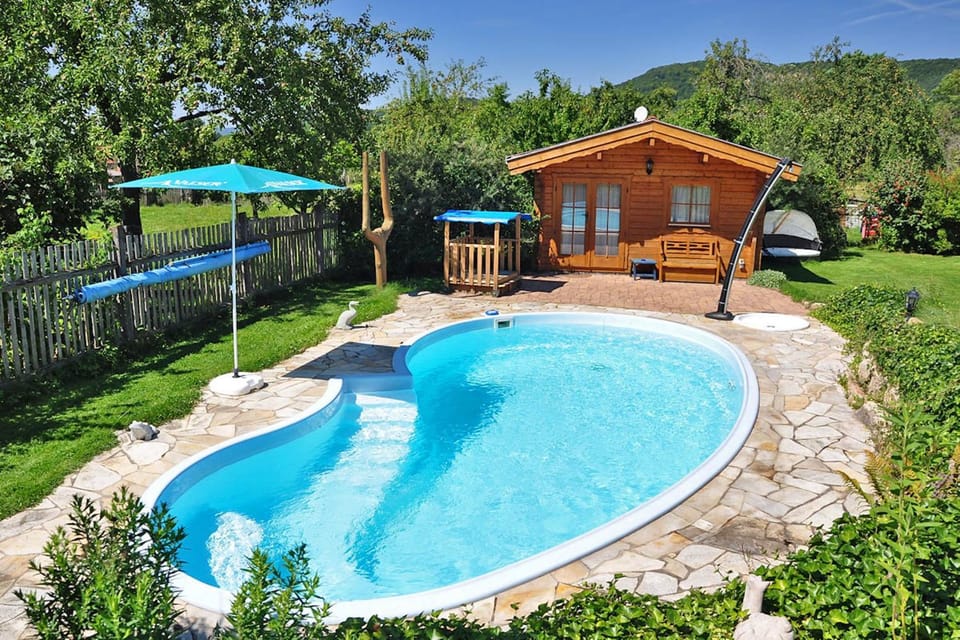 Day, Natural landscape, Garden, Garden view, Pool view, Swimming pool, sunbed