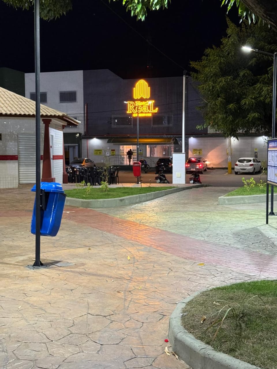 Property building, Night, Street view