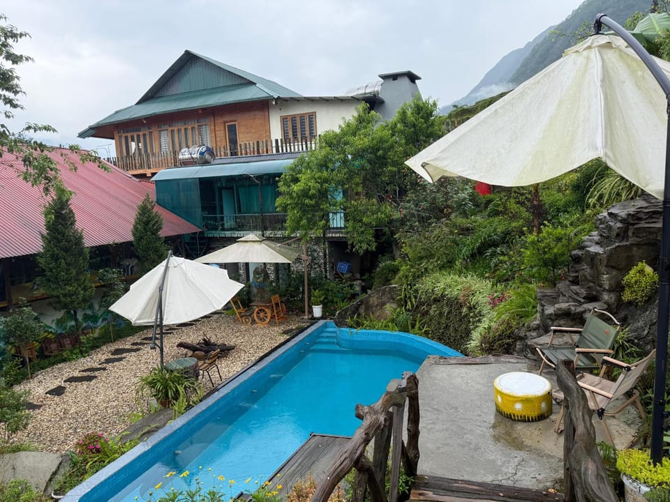 Patio, Garden, Swimming pool