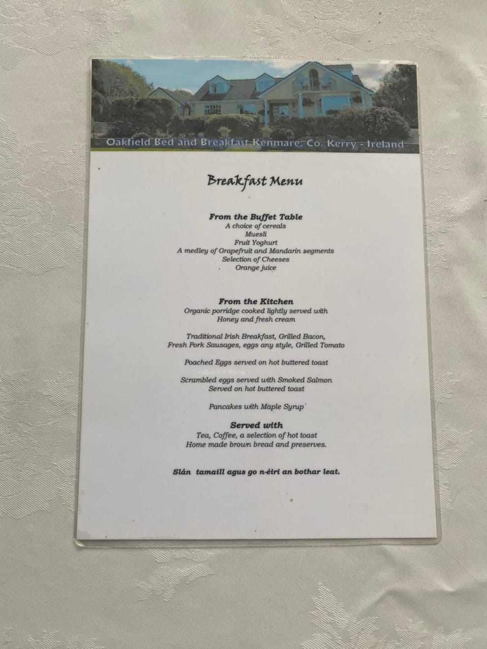 Oakfield Bed and Breakfast in County Kerry