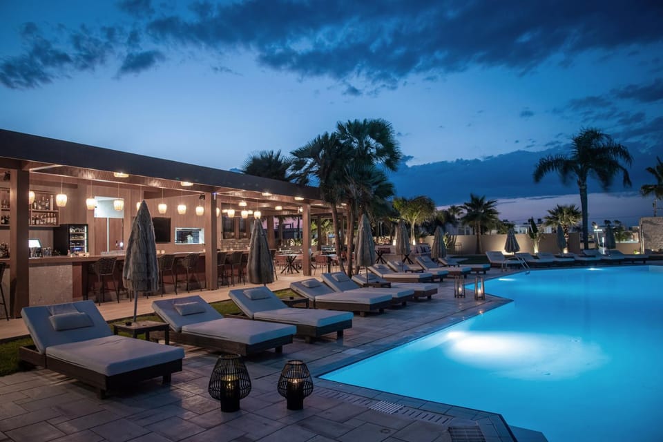 Night, Natural landscape, Pool view, Swimming pool