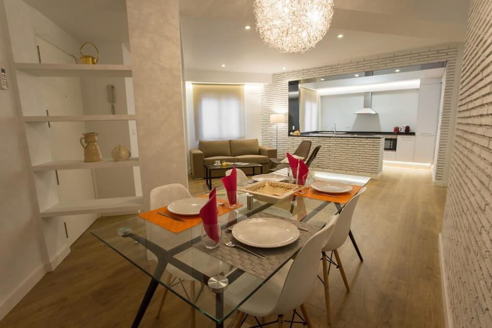 Kitchen or kitchenette, Living room, Dining area