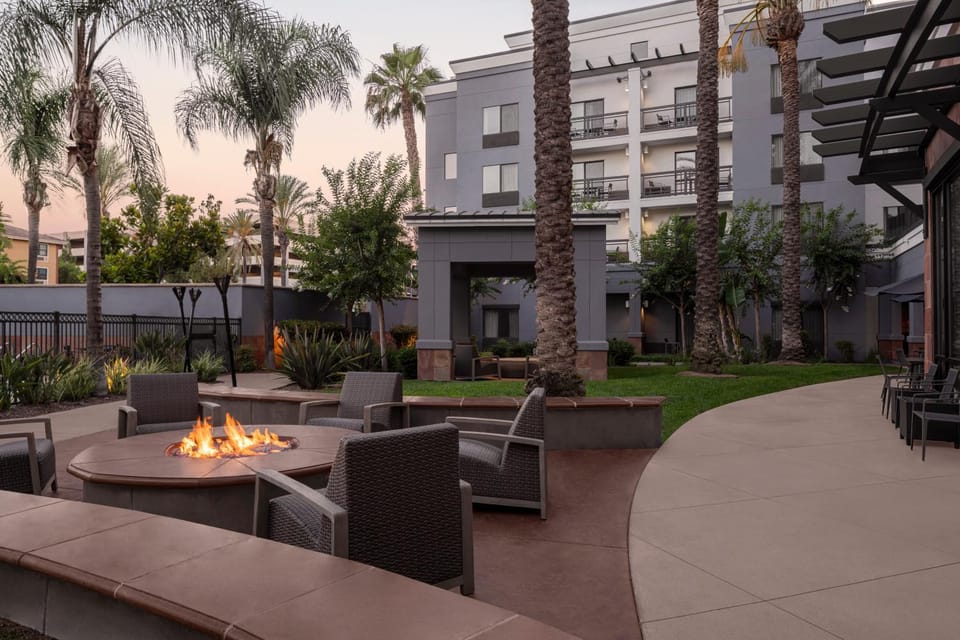 Patio, fireplace