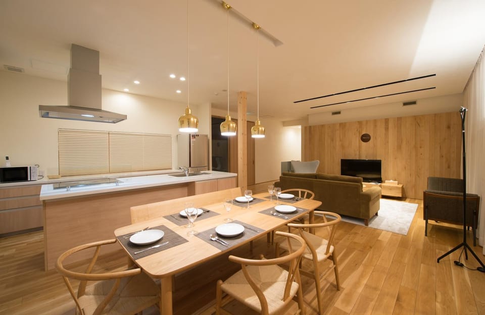 Kitchen or kitchenette, Living room, Dining area