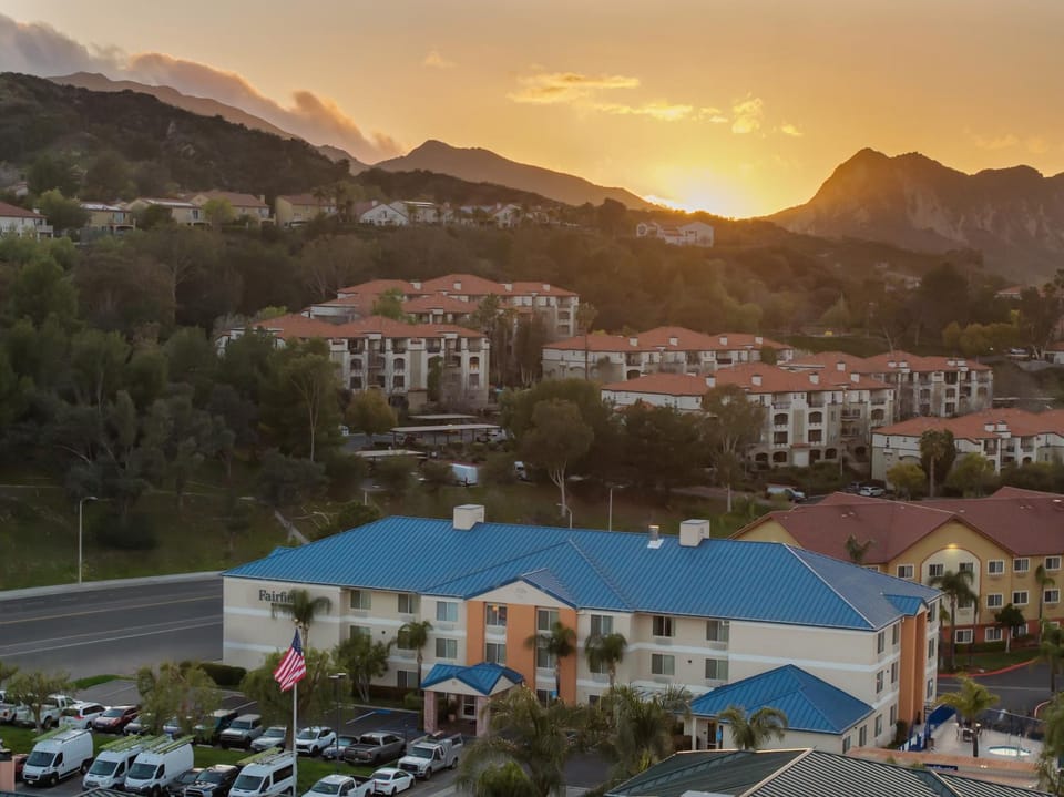 Bird's eye view, Mountain view, Sunset