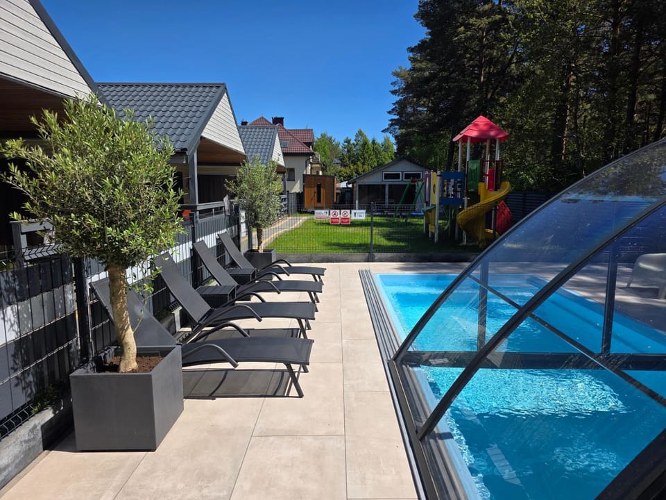 Seating area, Pool view, Swimming pool, sunbed
