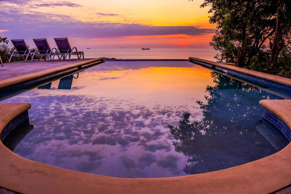 Swimming pool, Sunset