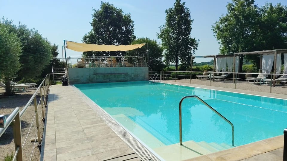 Pool view, Swimming pool, sunbed