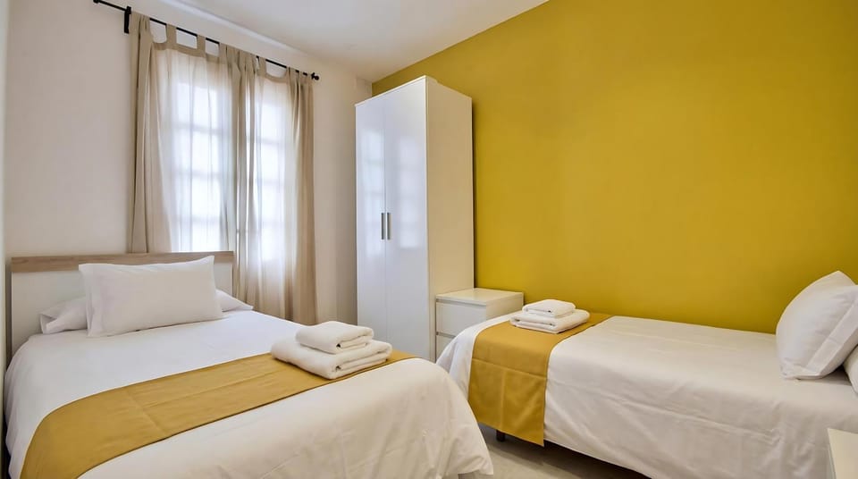 Bed, Photo of the whole room, Bedroom, towels, wardrobe