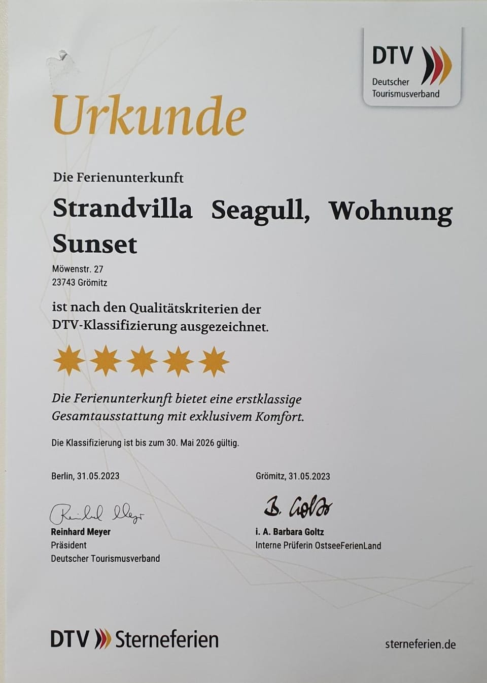 Sunset Apartment in Grömitz