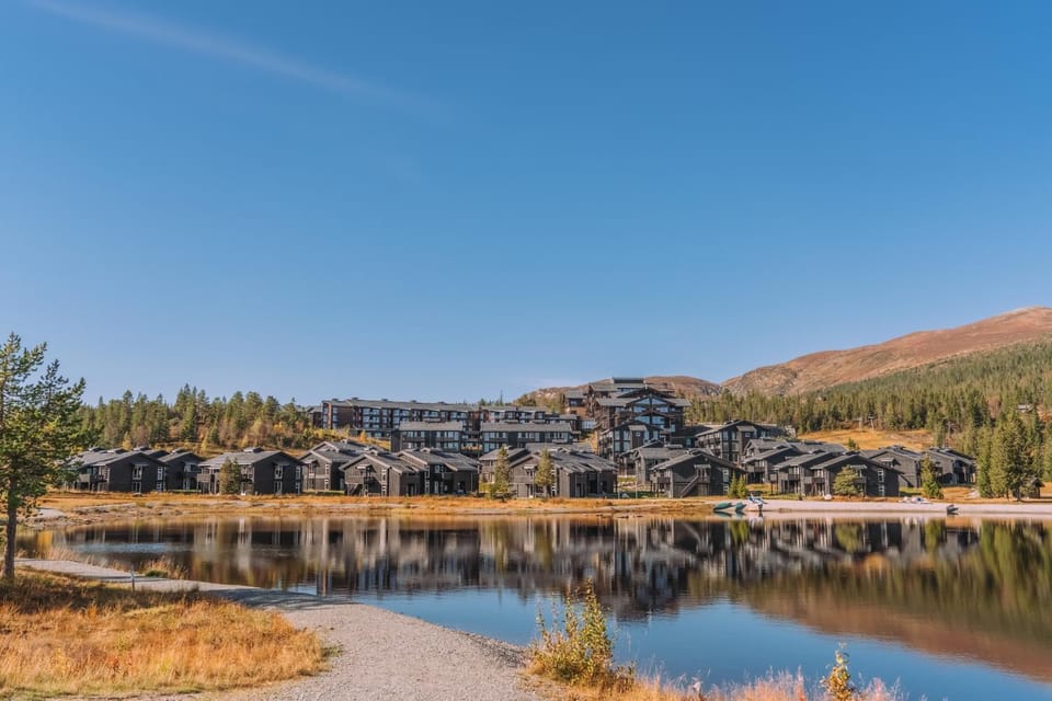 Property building, Natural landscape, Lake view, Mountain view