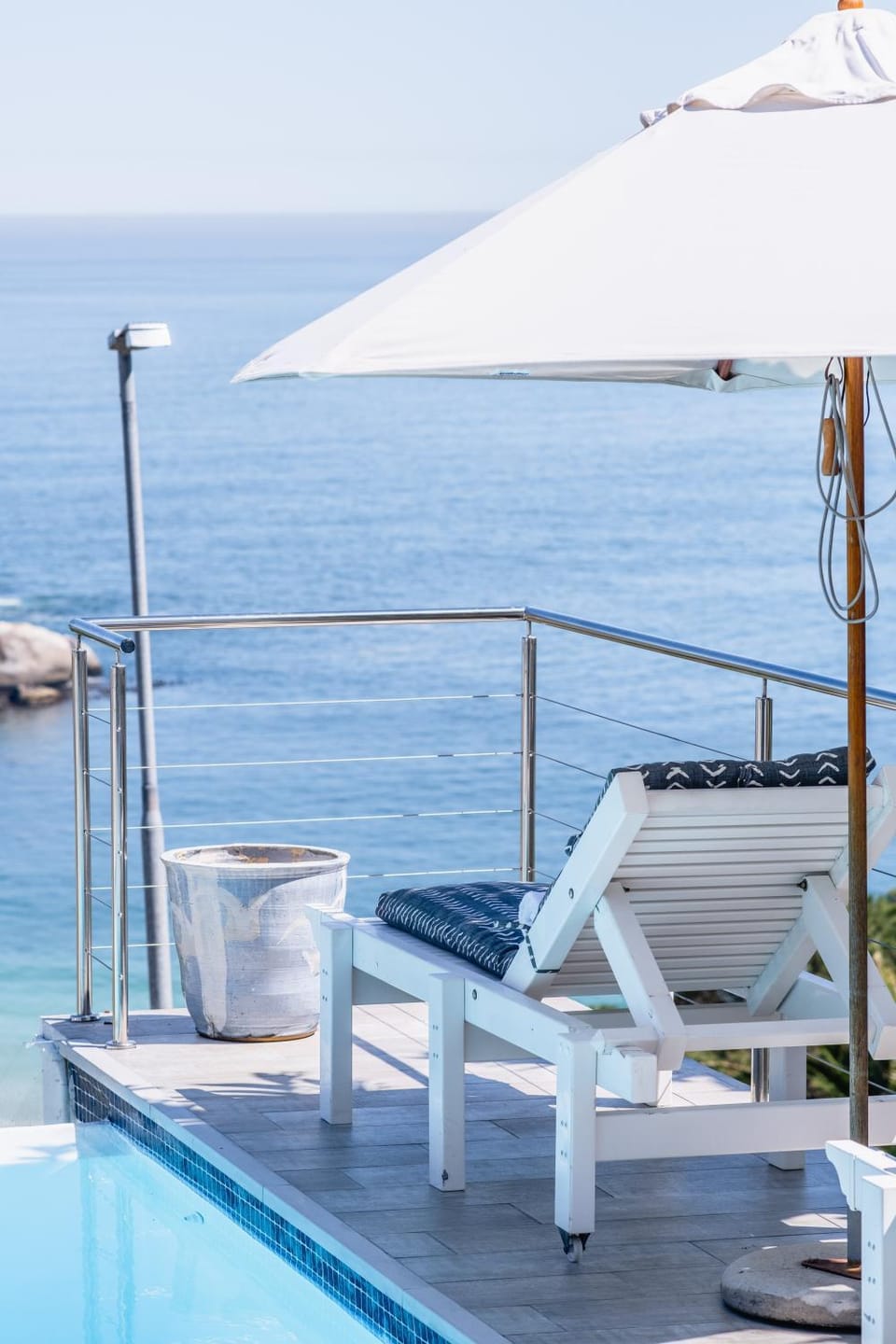 Patio, Day, Natural landscape, View (from property/room), Balcony/Terrace, Pool view, Sea view, Swimming pool, sunbed