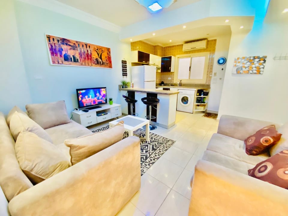 Panda Grey with balcony Hurghada center Apartment in Hurghada