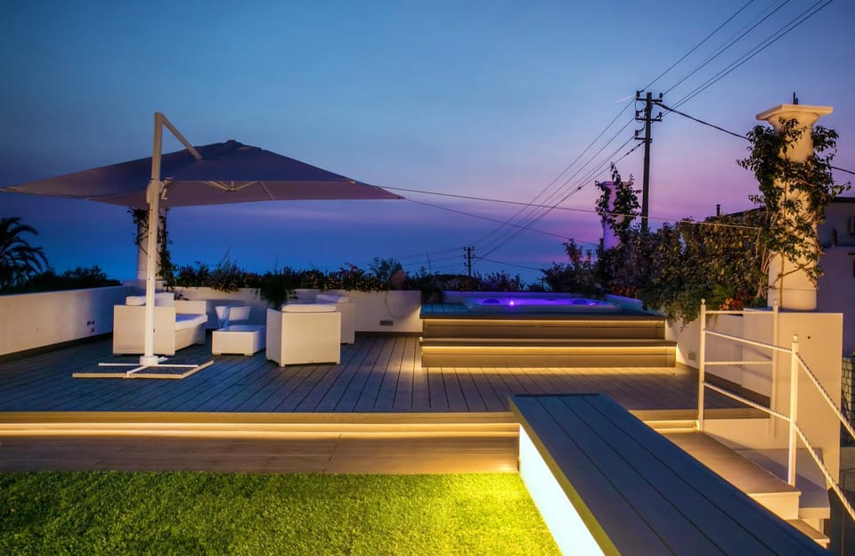 Summer, Hot Tub, Solarium, On site, Sunset, Open Air Bath