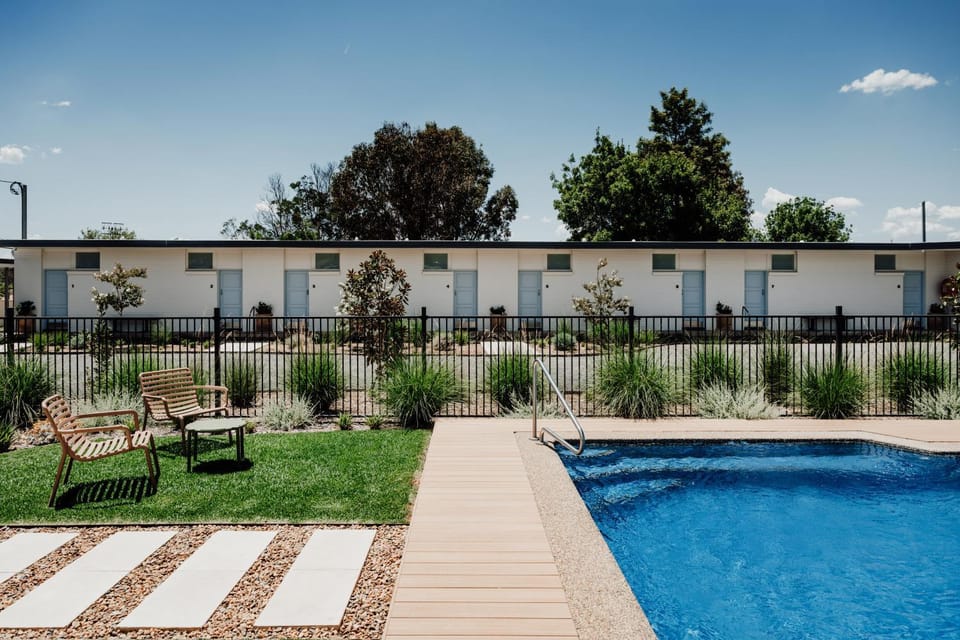 Property building, Pool view, sunbed