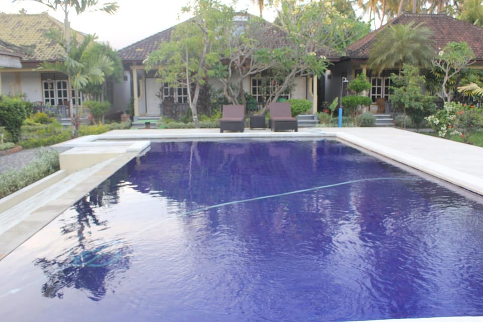 Patio, Garden, Pool view
