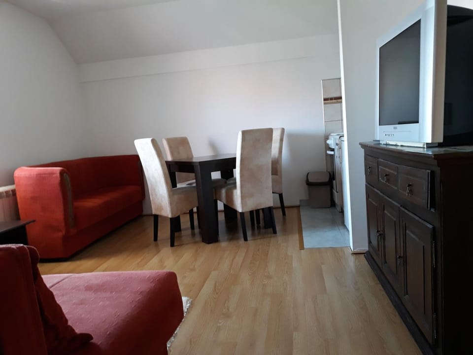 Kitchen or kitchenette, Living room, Dining area