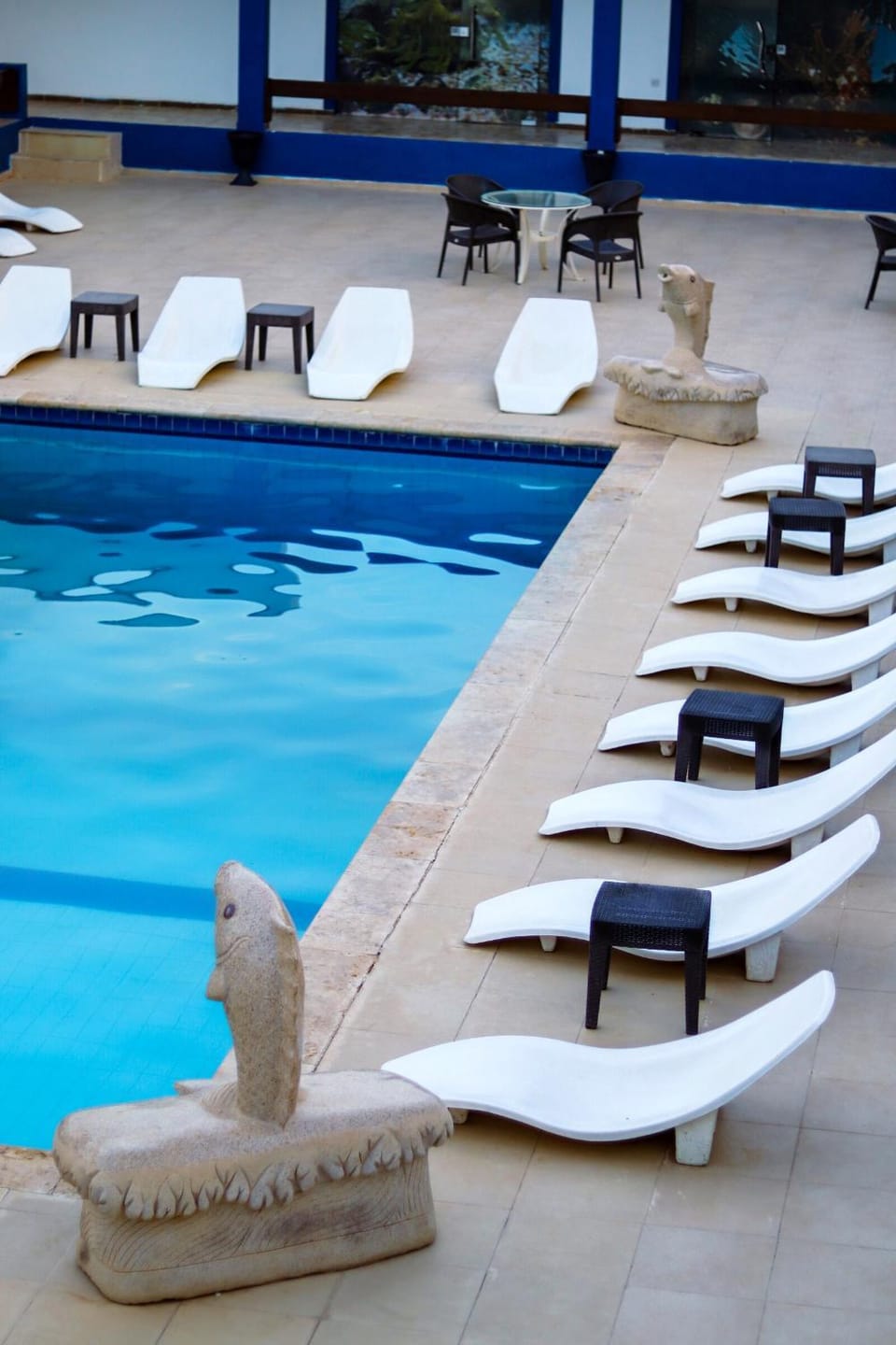 Pool view, Swimming pool, sunbed