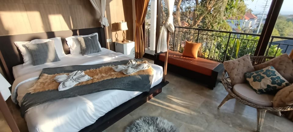 Bed, Garden, View (from property/room), Balcony/Terrace, Photo of the whole room