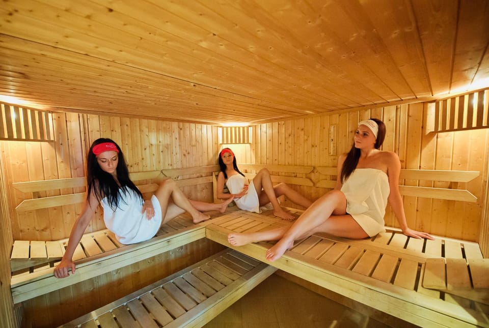 Sauna, group of guests