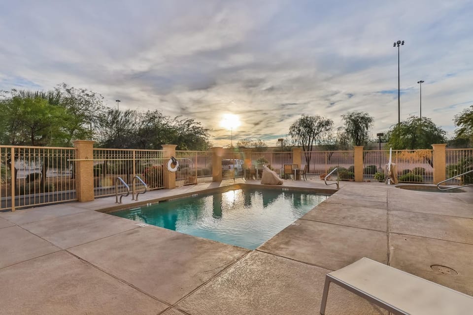 Natural landscape, Pool view, Swimming pool, Swimming pool, Sunset