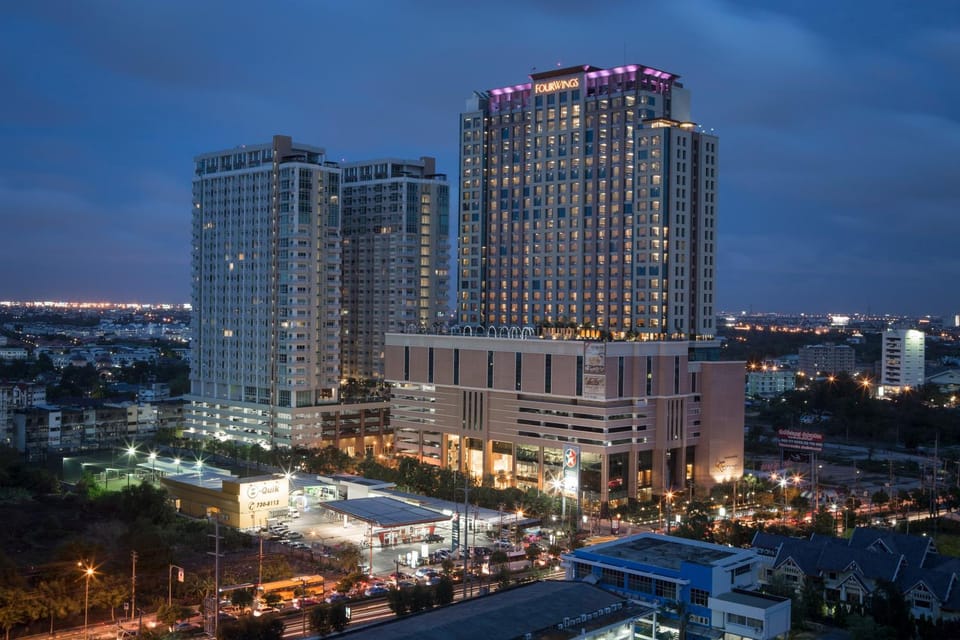 Property building, Night, Bird's eye view, City view