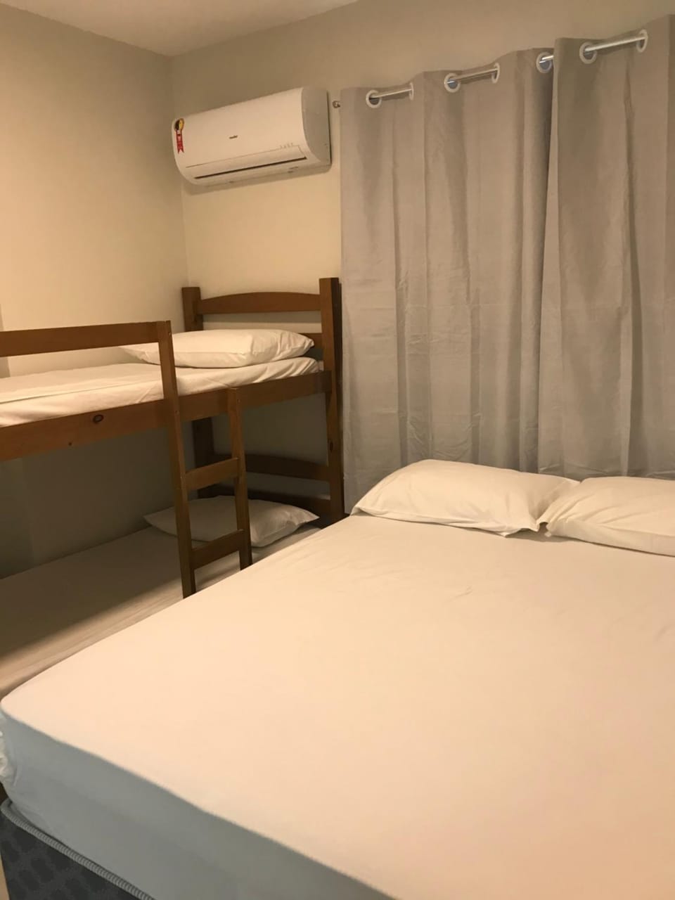 Bed, Bedroom, bunk bed, air conditioner