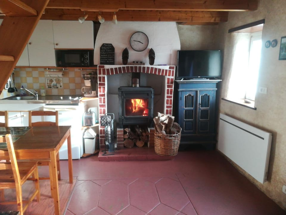 Property building, TV and multimedia, Kitchen or kitchenette, Dining area, fireplace, flat iron, heating, internet, pet friendly, stove