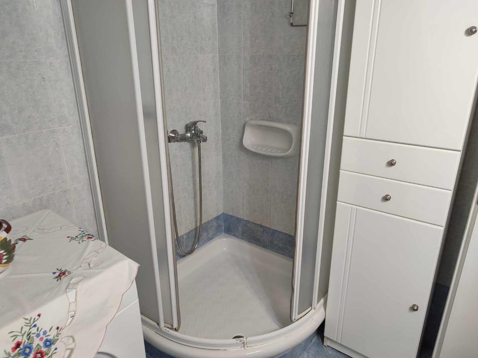 Shower, locker, washing machine