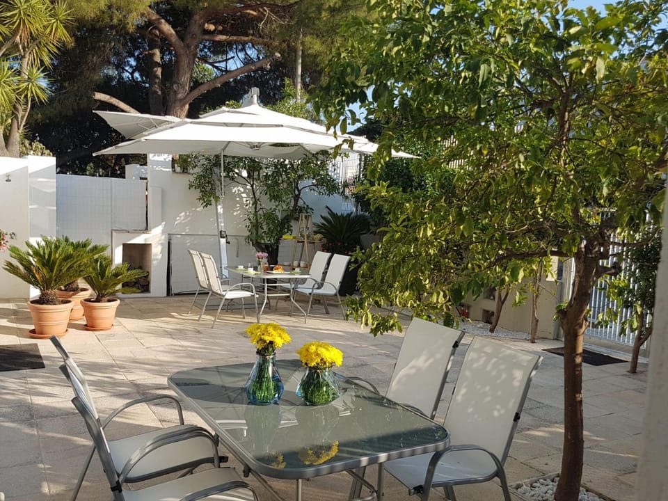 Patio, Property logo or sign, Garden